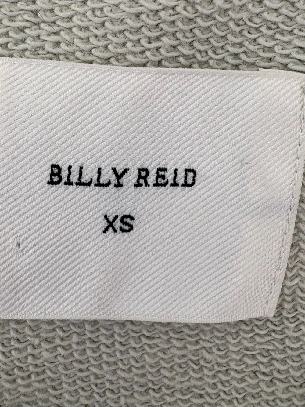 Billy Reid Sweatshirt Tinted White Crewneck Sweatshirt Cotton Elbow Patch